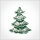 Wachsmotiv Weihnachtskerzen - Tannenbaum 4 Ebenen grün-weiß