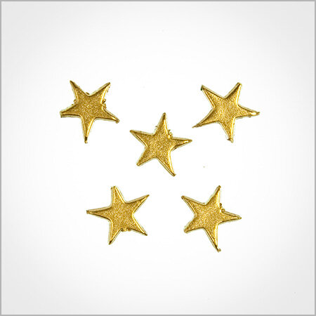 Wachsmotiv Weihnachtskerzen - Stern 5-zackig 1,9cm gold, 5Stk.
