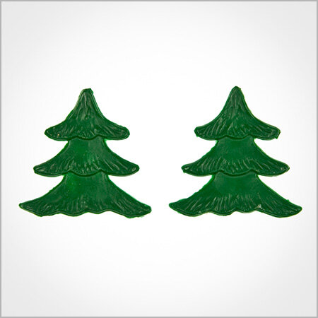 Wachsmotiv Weihnachtskerzen - Tannenbaum 3 Ebenen grün, 2Stk.