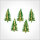 Wachsmotiv Weihnachtskerzen - Tannenbaum 3cm grün-gold, 5Stk.