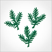 Wachsmotiv Weihnachtskerzen - Tannenzweig grün 3,8...
