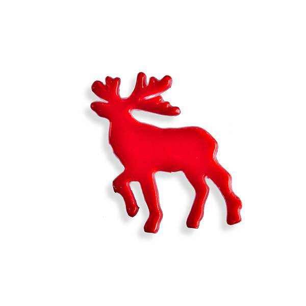 Wachsmotiv Weihnachtskerzen - Rentier. flach. nach links laufend