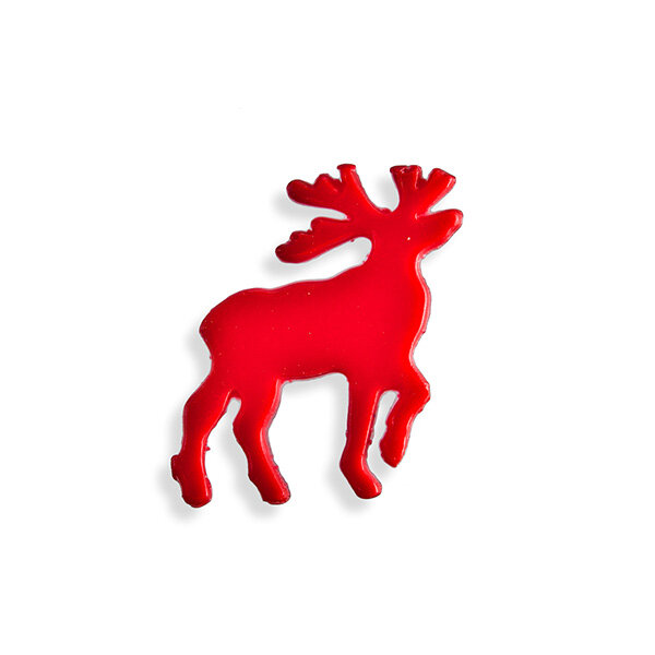 Wachsmotiv Weihnachtskerzen - Rentier. flach. nach rechts laufend