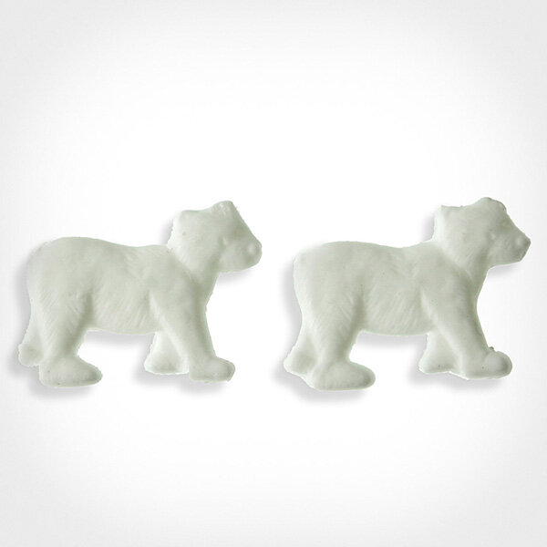 Wachsmotiv Weihnachtskerzen - Eisbär tapsig 4cm. 2 St.
