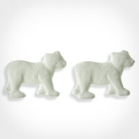 Wachsmotiv Weihnachtskerzen - Eisbär tapsig 4cm. 2 St.