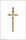 Wachsmotiv Kreuz 11cm, Perlenstruktur gold