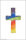 Wachsmotiv Kreuz, Regenbogenfarben gold betupft