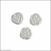 Wachsmotiv Rosenblüte 1,8cm perlmutt 3 St.