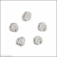 Wachsmotiv Rosenblüte 1,2cm perlmutt 5 St.