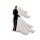 Wachsmotiv Hochzeitskerze - Hochzeitspaar 6.5x5.5cm bemalt