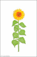 Wachsmotiv große Sonnenblume mit Stängel