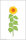 Wachsmotiv große Sonnenblume mit Stängel