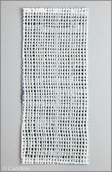 Verzierwachs Netz 15x6,5cm weiß-perlmutt