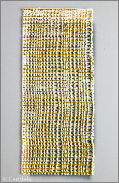 Verzierwachs Netz 15x6,5cm gold