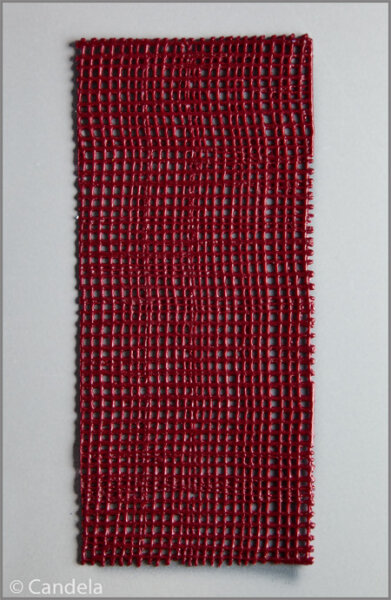 Verzierwachs Netz 15x6,5cm bordo