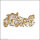 Wachsmotiv Hochzeitskerze - Hochzeitskutsche 3x6,4cm weiß-gold