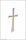 Wachsmotiv Kreuz 11cm, gold auf weiß, zum Kerzen verzieren