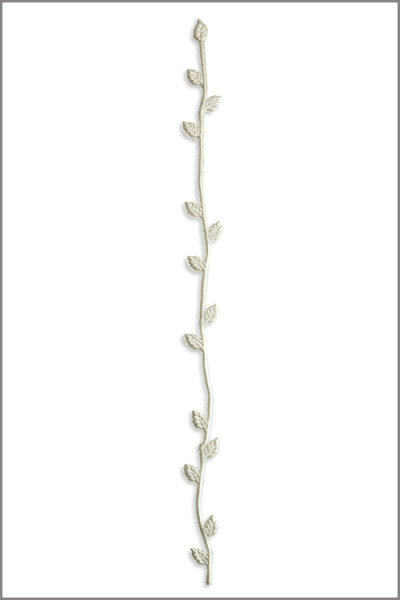Wachsmotiv Zierliche Blätterranke perlmutt, 21cm