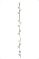Wachsmotiv Zierliche Blätterranke perlmutt, 21cm