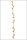 Wachsmotiv Zierliche Blätterranke gold, 21cm