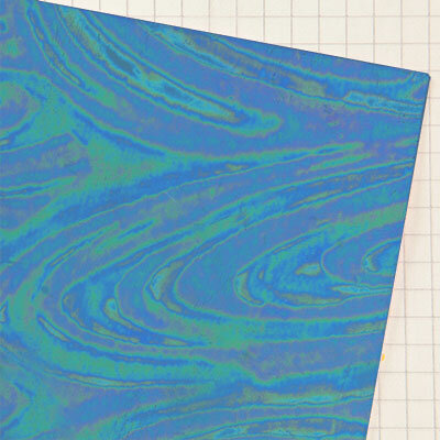 Wachsplatten perlmutt blau - 10x20cm
