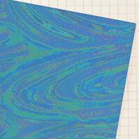 Wachsplatten perlmutt blau - 10x20cm