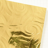 Wachsplatten gold geprägt Spiralen - 10x20cm
