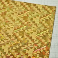 Wachsplatten Holografie gold versetzte Dreiecke - 10x20cm