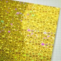 Wachsplatten holografische Sterne gold - 10x20cm