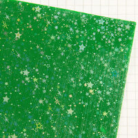 Wachsplatten holografische Sterne grün - 10x20cm