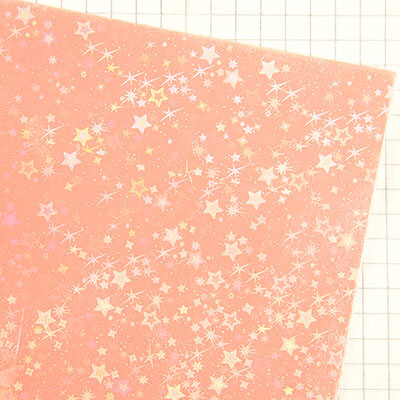 Wachsplatten holografische Sterne rosa - 10x20cm