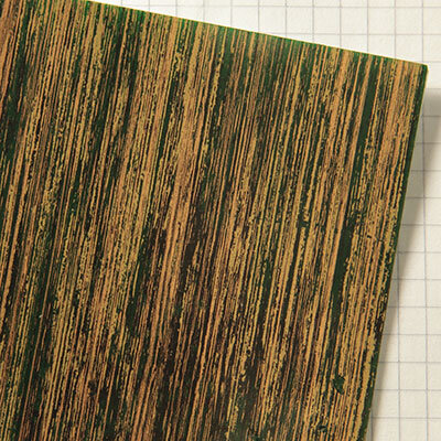 Wachsplatten Antikstreifen dunkelgrün - 10x20cm