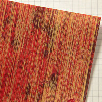 Wachsplatten Antikstreifen rot - 10x20cm