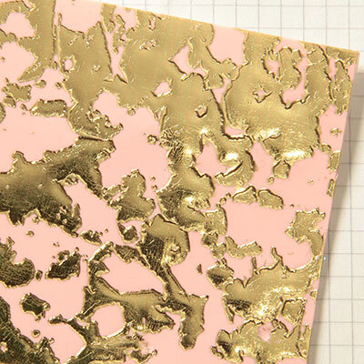 Wachsplatten Goldbrokat rosa - 10x20cm