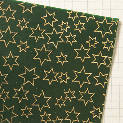 Wachsplatten Sterne grün - 10x20cm