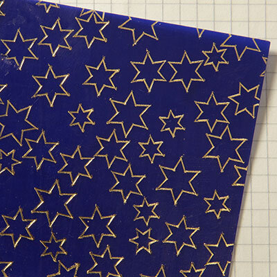 Wachsplatten Sterne blau - 10x20cm