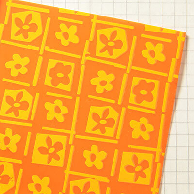 Wachsplatten Blümchen orange - 10x20cm, zum Kerzen gestalten