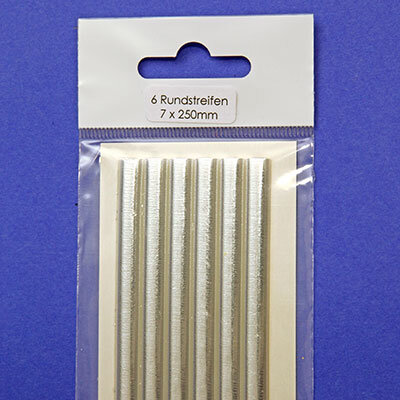 Verzierwachs Wachsstreifen Rundstreifen silber 7/250mm