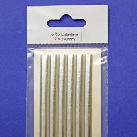Verzierwachs Wachsstreifen Rundstreifen silber 7/250mm