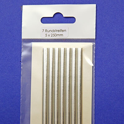 Verzierwachs Wachsstreifen rund silber 5/250mm