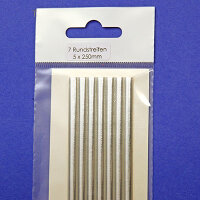 Verzierwachs Wachsstreifen rund silber 5/250mm