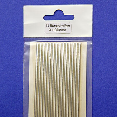 Verzierwachs Wachsstreifen rund silber 3/250mm