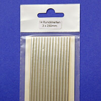 Verzierwachs Wachsstreifen rund silber 3/250mm