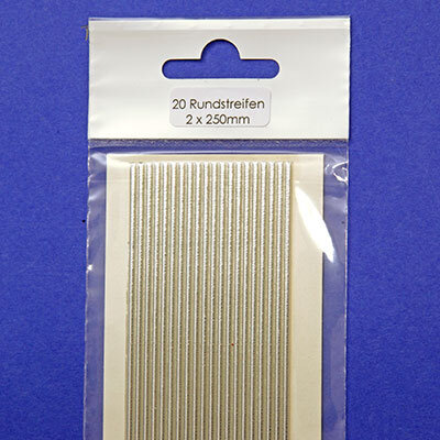 Verzierwachs Wachsstreifen rund silber 2/250mm