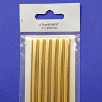 Verzierwachs Wachsstreifen rund gold 7/250mm