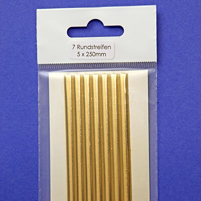 Verzierwachs Wachsstreifen rund gold 5/250mm, zum Kerzen gestalten