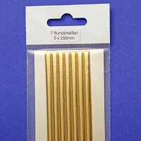 Verzierwachs Wachsstreifen rund gold 5/250mm, zum Kerzen...
