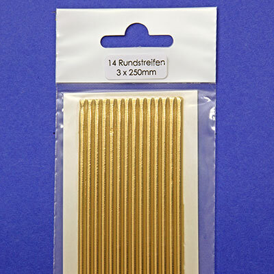 Verzierwachs Wachsstreifen rund gold 3/250mm