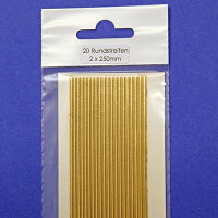 Verzierwachs Wachsstreifen rund gold 2/250mm