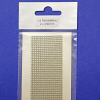 Verzierwachs Wachsstreifen geperlt silber 2/250mm